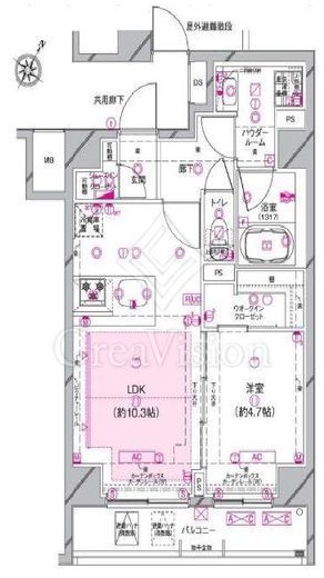 ルモンド南麻布 4階 間取り図