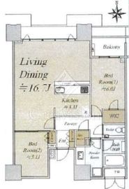 ドゥ・トゥール 18階 間取り図