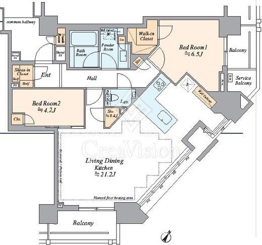 ブリリアザ・タワー東京八重洲アベニュー 26階 間取り図