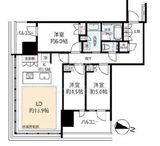 リビオタワー品川 28階 間取り図