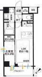 グレンドール新宿牛込柳町 4階 間取り図