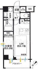 グレンドール新宿牛込柳町 4階 間取り図