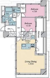 クラッシィタワー新宿御苑 25階 間取り図
