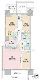 グランドメゾン品川シーサイドの杜 5階 間取り図