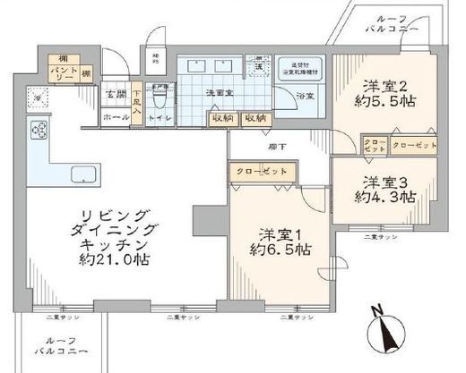 ドミール南青山 10階 間取り図