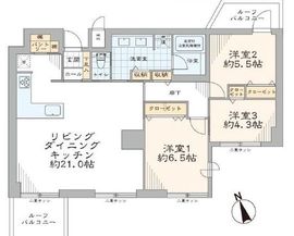 ドミール南青山 10階 間取り図