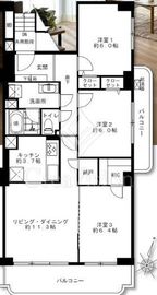 上用賀スカイマンション 4階 間取り図