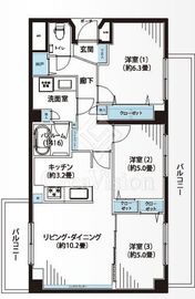 駒沢不二ロイヤルハイツ 4階 間取り図