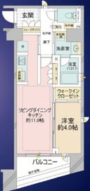 クリオ三田ラ・モード 14階 間取り図