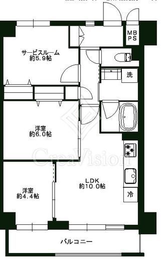 ライオンズステーションプラザ千歳烏山 5階 間取り図