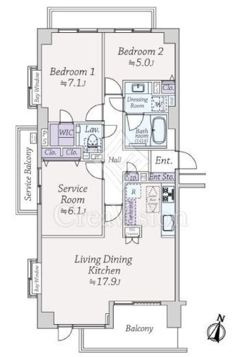 馬事公苑ヒルズ 1階 間取り図