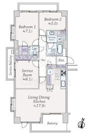 馬事公苑ヒルズ 1階 間取り図