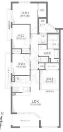 アールヴェール荻窪北 1階 間取り図