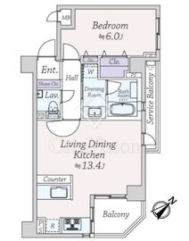 リシェ等々力 4階 間取り図