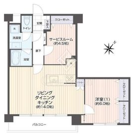 パレス南池袋 8階 間取り図