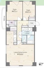 ディアハイム浅草 3階 間取り図
