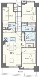 マイキャッスル東長崎 4階 間取り図