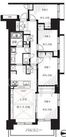 東京ビューマークス 5階 間取り図