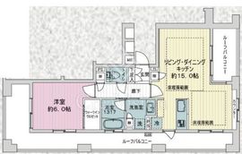 レジディアタワー目黒不動前 14階 間取り図