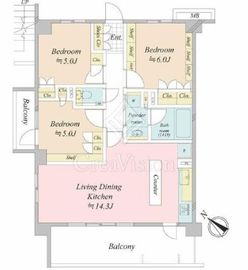 プレシス田園調布 2階 間取り図