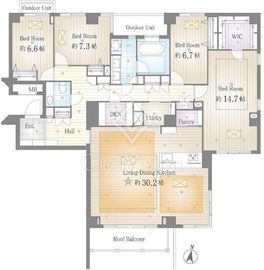 パーク・コート山王 3階 間取り図