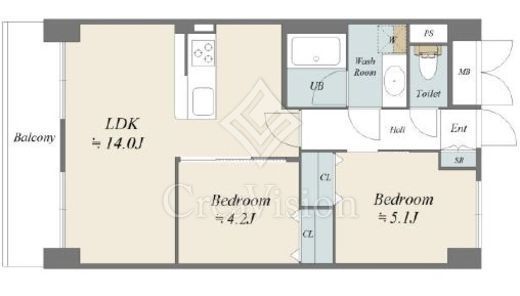 ライオンズマンション西蒲田 4階 間取り図