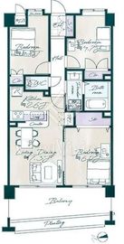 ベルジュール三鷹 1階 間取り図