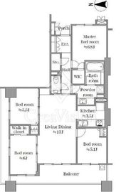 ザ・タワー＆パークス田園都市溝の口 22階 間取り図