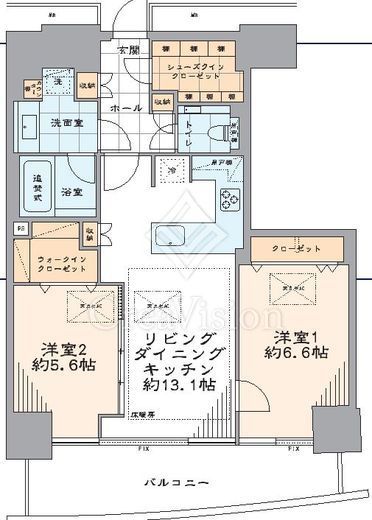 M.M.TOWERS FORESIS (エムエムタワーズフォレシス) 12階 間取り図