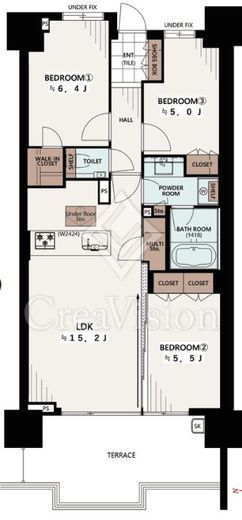 シティハウス多摩川テラス 1階 間取り図