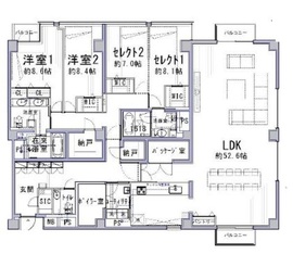 白金三光アンクレー 4階 間取り図