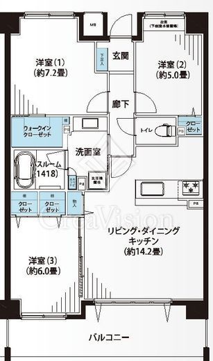 リステージ綱島ラグシス 2階 間取り図
