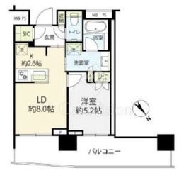 パークコート赤坂檜町ザ・タワー 14階 間取り図