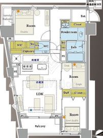 クレヴィア東京八丁堀Chuo Minato 4階 間取り図
