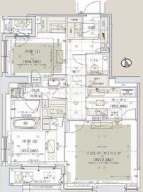 アトラス麻布台 2階 間取り図