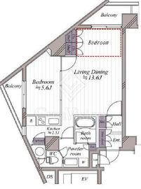 エクセレント麻布十番 6階 間取り図