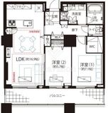 パークコート麻布十番ザタワー 31階 間取り図