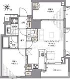 シティハウス勝どきステーションコート 5階 間取り図