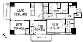 シャンボール三田 6階 間取り図
