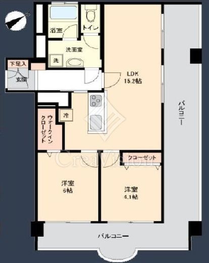 ヴィラ麻布 6階 間取り図