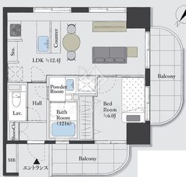 バームステージ三田 3階 間取り図
