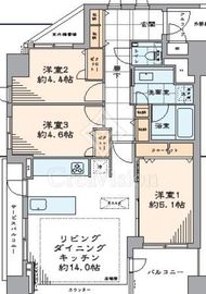 アルス高輪フェアヒルズ 13階 間取り図