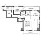 南麻布パークホームズ 8階 間取り図