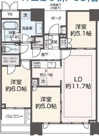 ドゥ・トゥール 45階 間取り図