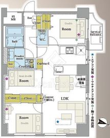 パールハイツ笹塚 7階 間取り図