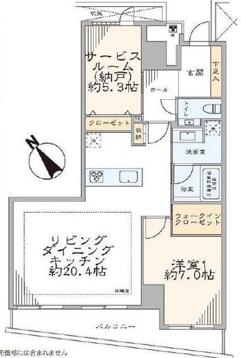 プライムメゾン銀座イースト 7階 間取り図