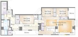 朝日九段マンション 13階 間取り図