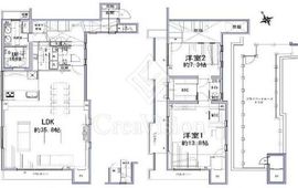 D'クラディア青山ラグゼス 2階 間取り図