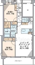 コート市ヶ谷 2階 間取り図