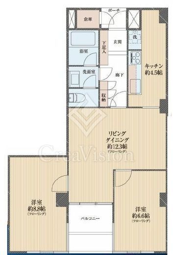 ニューライフ一番町 6階 間取り図